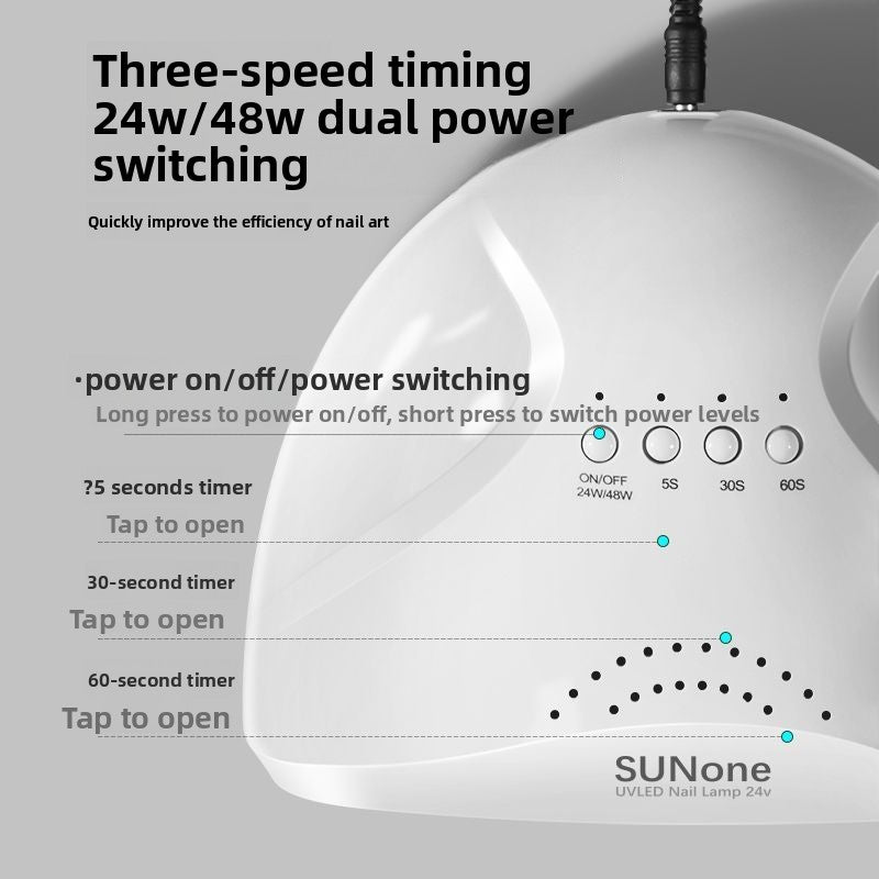 48W UV LED Nail Lamp for Fast-Curing Gel Polish RE-Electronix
