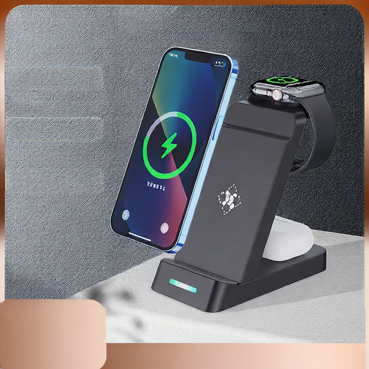 Three-in-One Fast Wireless Charger for iPhone and Samsung RE-Electronix